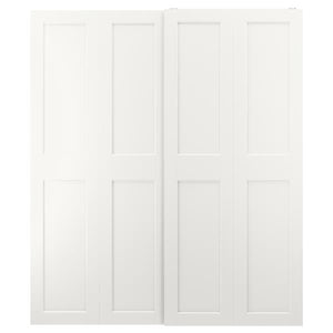 GRIMO - Pair of sliding doors, white, 200x236 cm - best price from Maltashopper.com 80521534