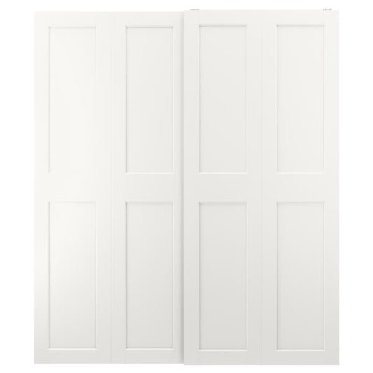 GRIMO - Pair of sliding doors, white, 200x236 cm - best price from Maltashopper.com 80521534