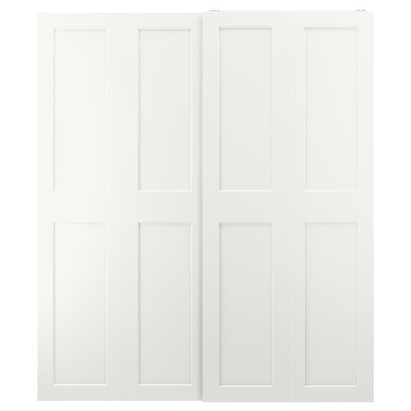 GRIMO - Pair of sliding doors, white, 200x236 cm - best price from Maltashopper.com 80521534