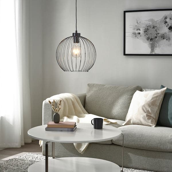 Ikea GRINDFALLET - Pendant lamp, black, 30 cm