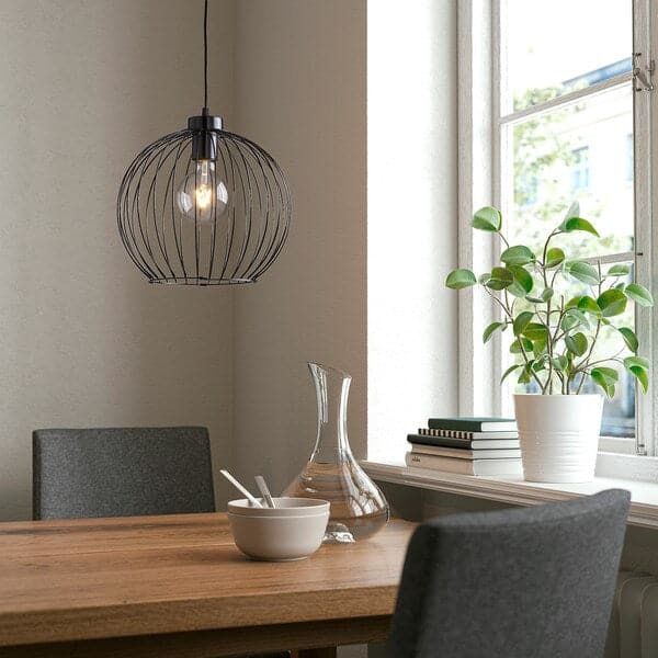 Ikea GRINDFALLET - Pendant lamp, black, 30 cm