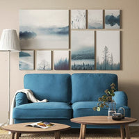 GRÖNBY - Picture, set of 9, blue landscape, 179x112 cm - best price from Maltashopper.com 80436946