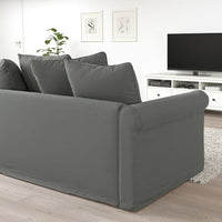 GRÖNLID 3-seater sofa with chaise-longue - smoky grey Ljungen , - best price from Maltashopper.com 99409066