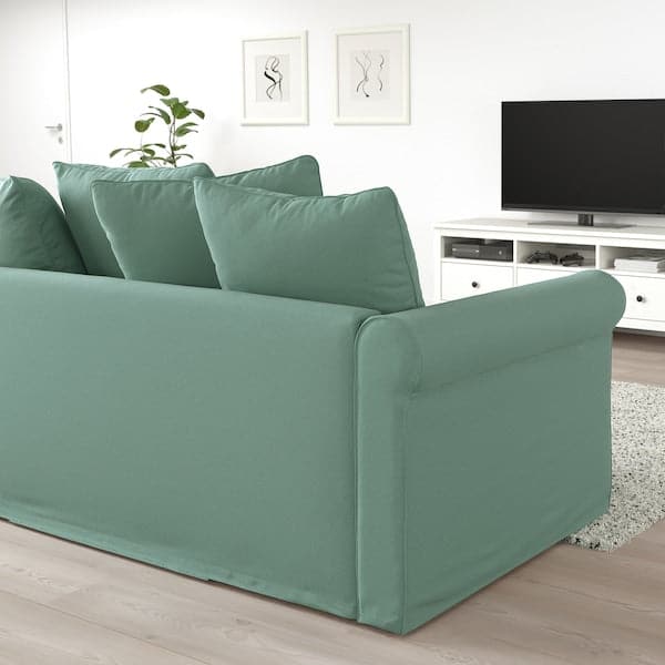 GRÖNLID 3-seater sofa with chaise-longue - Light green Ljungen , - best price from Maltashopper.com 29408843