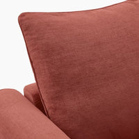 GRÖNLID 4-seater sofa with chaise-longue - Light red Ljungen , - best price from Maltashopper.com 09408981