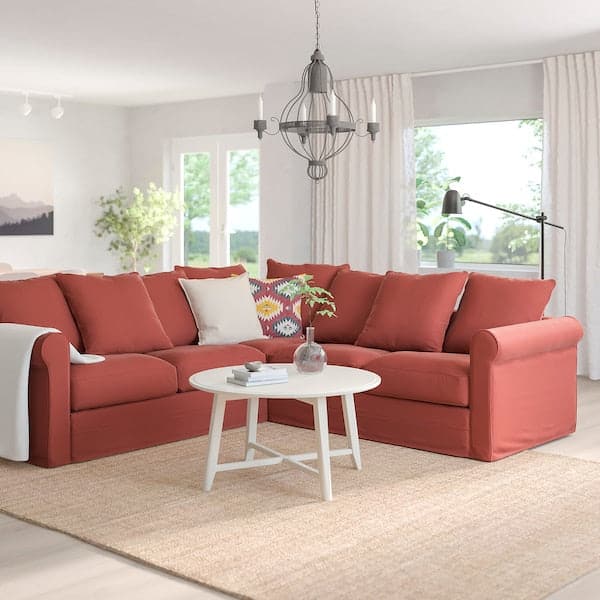 GRÖNLID 4 seater corner sofa - Ljungen light red , - best price from Maltashopper.com 79408869