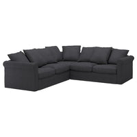 GRÖNLID - Corner sofa, 4 seater, Sporda dark grey - best price from Maltashopper.com 69408515