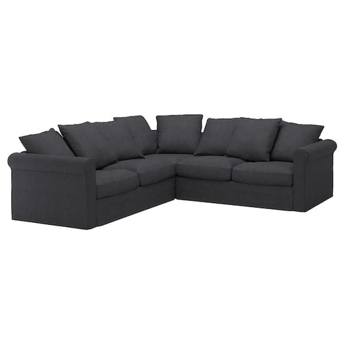 GRÖNLID - Corner sofa, 4 seater, Sporda dark grey