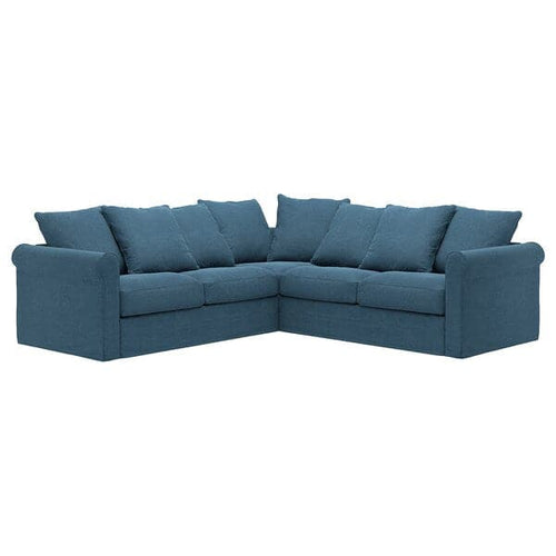 GRÖNLID - 4-seater corner sofa, Tallmyra blue ,