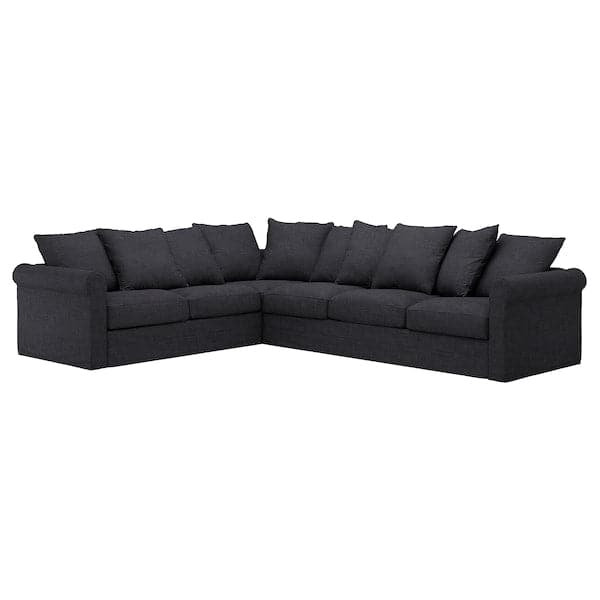 GRÖNLID - 5-seater corner sofa, Hillared anthracite , - best price from Maltashopper.com 09439925