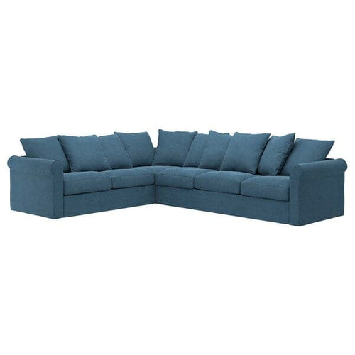 GRÖNLID - 5-seater corner sofa, Tallmyra blue ,