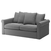 GRÖNLID - 2-seater sofa bed, Ljungen smoke grey , - best price from Maltashopper.com 09536573