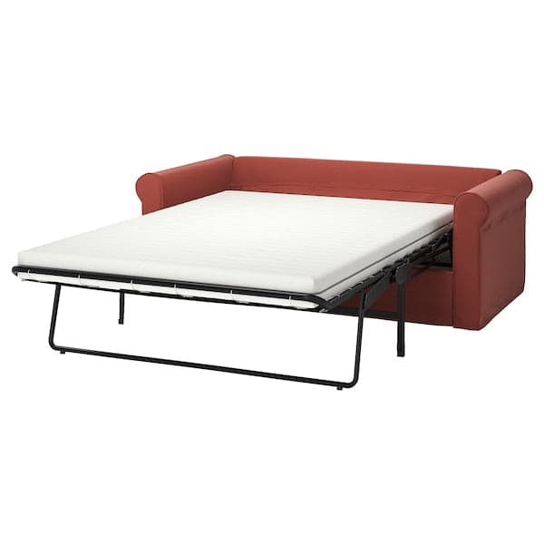 GRÖNLID - 2-seater sofa bed, Ljungen light red , - best price from Maltashopper.com 89536569