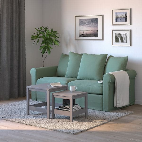 GRÖNLID - 2-seater sofa bed, Ljungen light green , - best price from Maltashopper.com 69536565