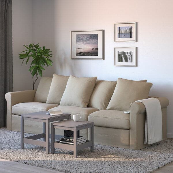 GRÖNLID - 3-seater sofa bed, Sporda natural , - best price from Maltashopper.com 89536668