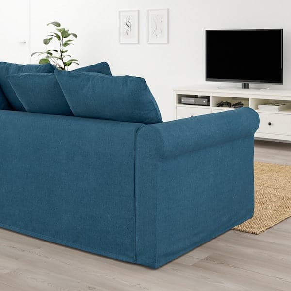 GRÖNLID - 3-seater sofa bed, Tallmyra blue , - best price from Maltashopper.com 59536518