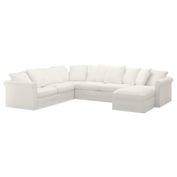 GRÖNLID - 5-seater sofa bed/chaise-lon, Inseros white , - best price from Maltashopper.com 69536527