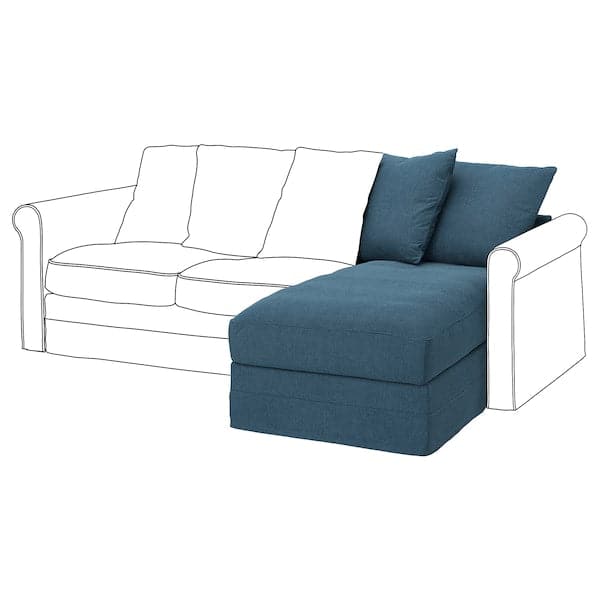 GRÖNLID - chaise-longue element, Tallmyra blue , - best price from Maltashopper.com 89439950