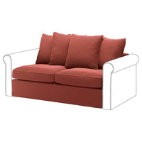 GRÖNLID 2 seater sofa cover/bed element - Light red Ljungen , - best price from Maltashopper.com 20501181