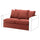 GRÖNLID cover for 2-seat sofa-bed section, Ljungen light red