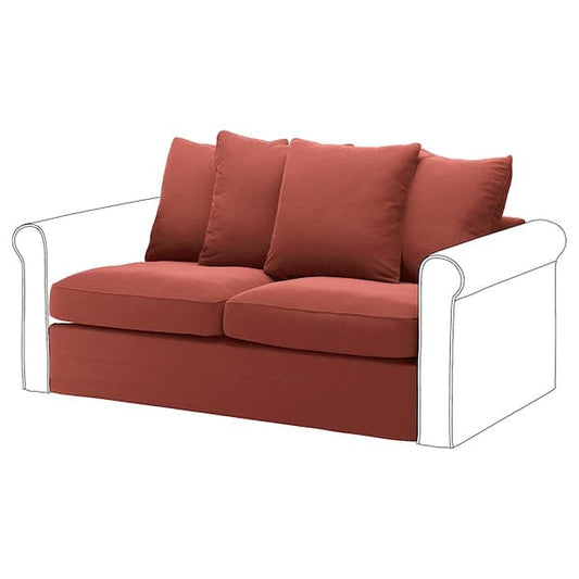Ikea GRÖNLID 2 seater sofa cover/bed element - Light red Ljungen ,