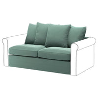 GRÖNLID 2 seater sofa cover/bed element - Light green Ljungen , - best price from Maltashopper.com 40501180
