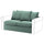 GRÖNLID cover for 2-seat sofa-bed section, Ljungen light green