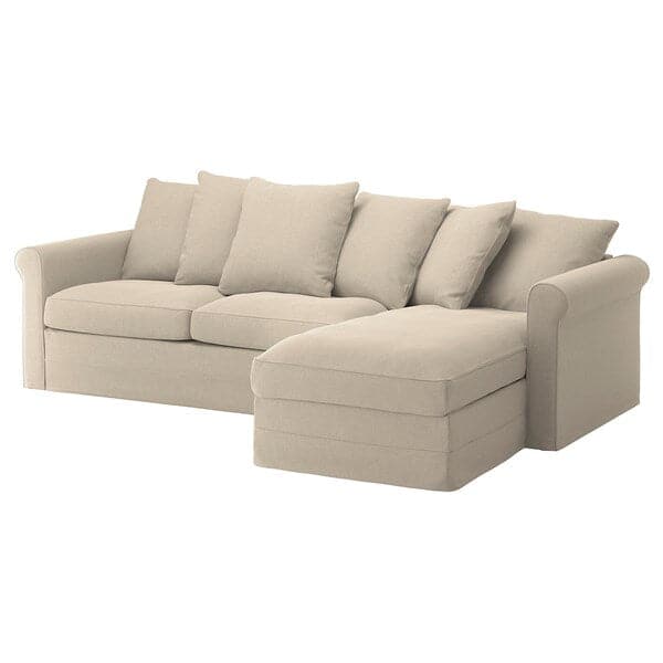 GRÖNLID - Sofa Bed Cover 3-seater/chaise-l , - best price from Maltashopper.com 49408446