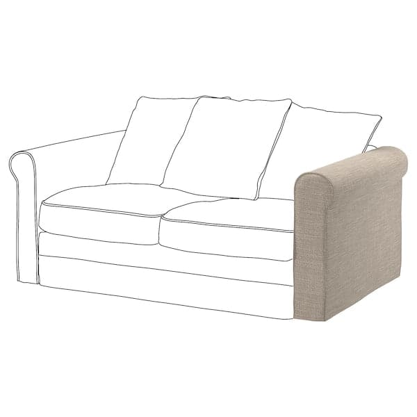 Ikea GRÖNLID - Armrest cover, Hillared beige ,
