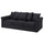 GRÖNLID - 3-seater sofa cover, Hillared anthracite ,