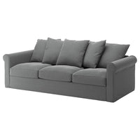 GRÖNLID 3-seater sofa cover - Smoky grey Ljungen , - best price from Maltashopper.com 09409103