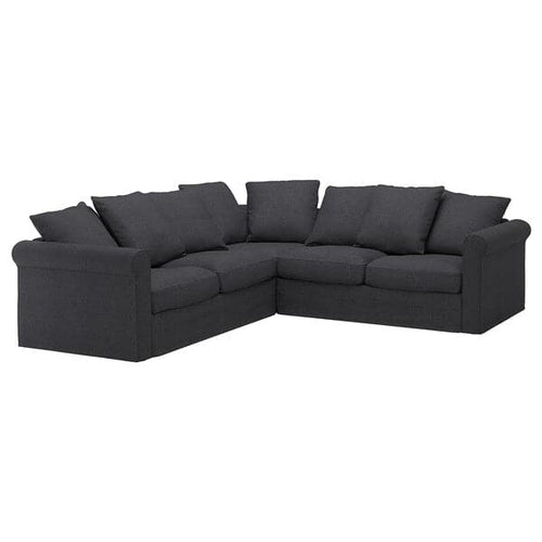 GRÖNLID - Cover for corner sofa, 4 seater, Sporda dark grey