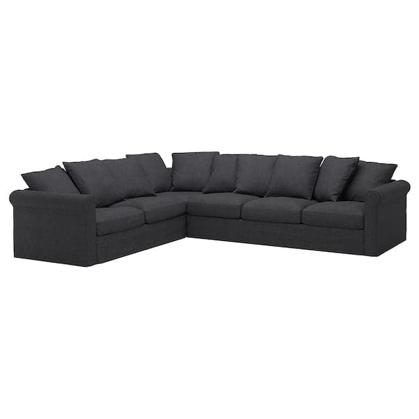 GRÖNLID - Cover for corner sofa, 5-seat, Sporda dark grey - best price from Maltashopper.com 39408588