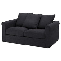 GRÖNLID cover for 2-seat sofa-bed, Hillared anthracite, 196 cm