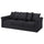 GRÖNLID - 3-seater sofa bed cover, Hillared anthracite ,