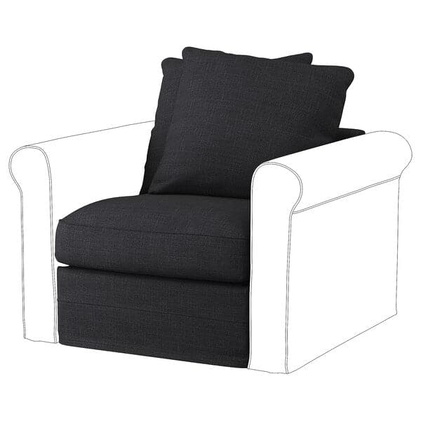 GRÖNLID - Lining for 1-seater element, Hillared anthracite , - best price from Maltashopper.com 00517418