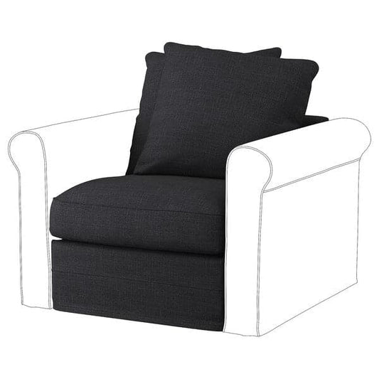 GRÖNLID - Lining for 1-seater element, Hillared anthracite , - best price from Maltashopper.com 00517418