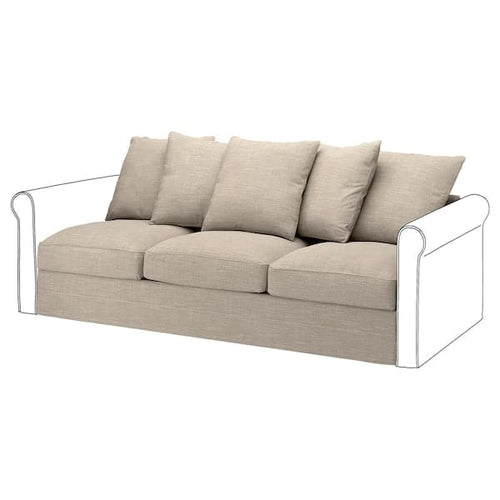 GRÖNLID - Lining for 3-seater element, Hillared beige ,