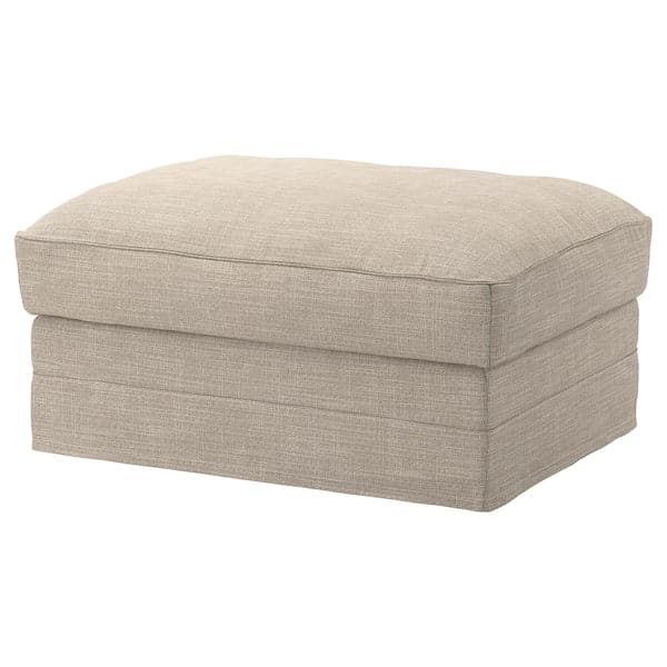 Ikea GRÖNLID - Footstool/container cover, Hillared beige ,
