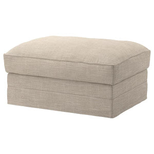 Ikea GRÖNLID - Footstool/container cover, Hillared beige ,