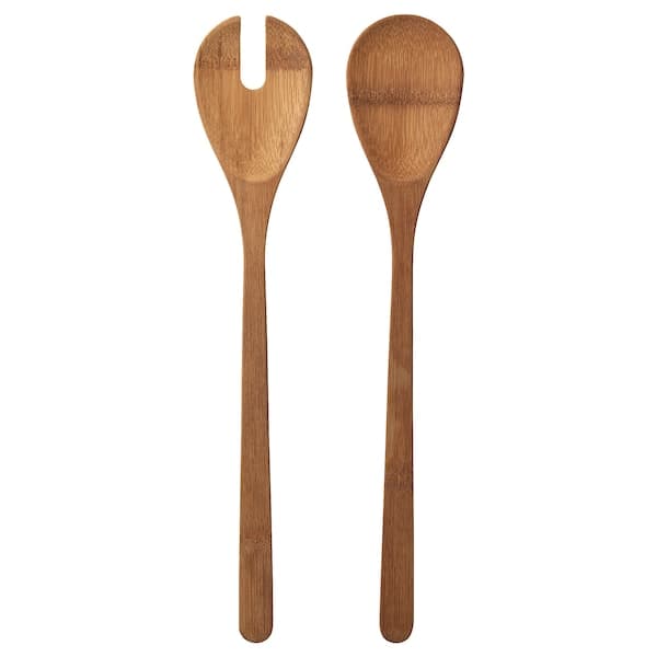 GRÖNSAKER - 2-piece salad servers set, bamboo