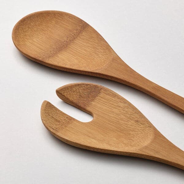 GRÖNSAKER - 2-piece salad servers set, bamboo - best price from Maltashopper.com 60481242