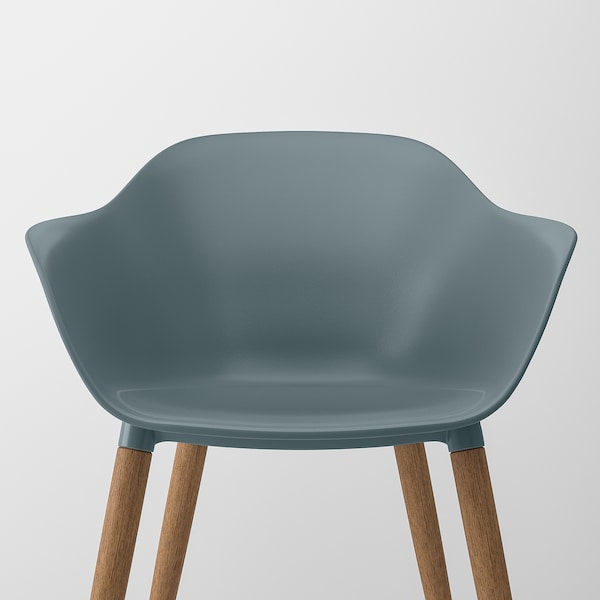 GRÖNSTA - Chair with armrests, in/outdoor, grey-turquoise - best price from Maltashopper.com 20557875