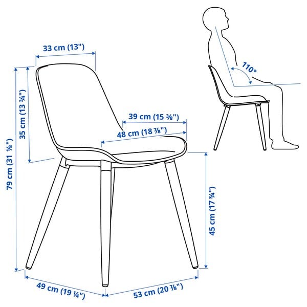 Ikea GRÖNSTA - Chair, in/outdoor grey-turquoise