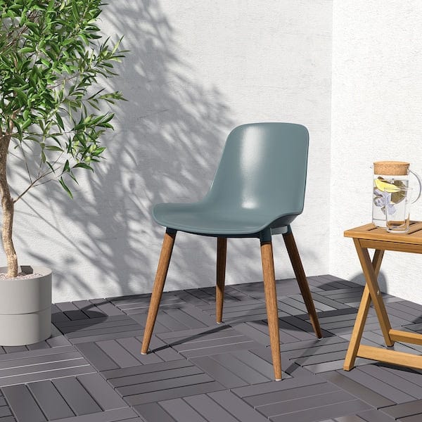 GRÖNSTA - Chair, in/outdoor grey-turquoise - best price from Maltashopper.com 70554577