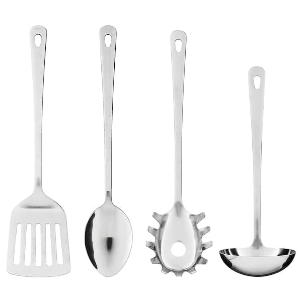 Ikea GRUNKA - 4-piece kitchen utensil set, stainless steel