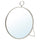 GRYTÅS - Mirror, silver-colour, 25 cm