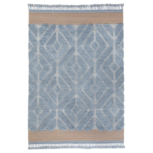 GULDÄXINGAR - Carpet, long pile, blue/grey/handmade,170x240 cm - best price from Maltashopper.com 30570758