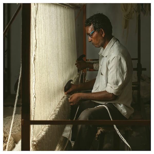 Ikea GULDÄXINGAR - Carpet, long pile, blue/grey/handmade,170x240 cm