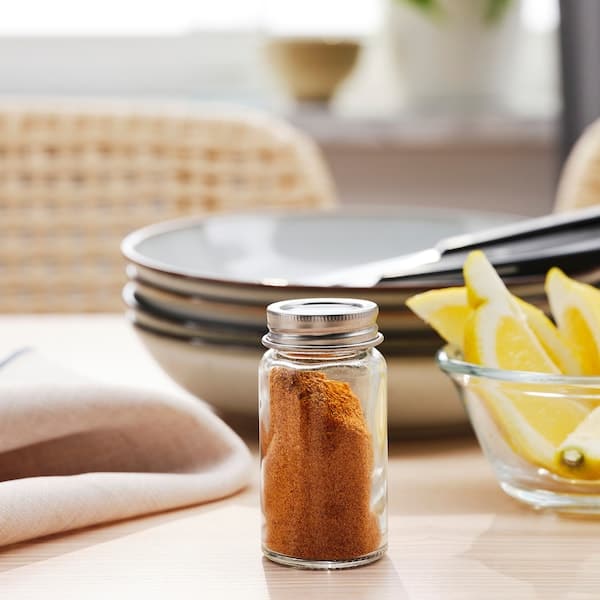 GULDFISK - Spice jar, clear glass/stainless steel, 6 cl - best price from Maltashopper.com 00553208